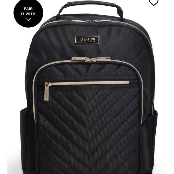Kenneth Cole Reaction Other - Kenneth Cole Reaction Black Quilted Backpack